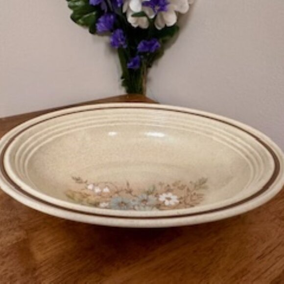 Royal Doulton Harvest Serving Bowl – Vintage Lambethware Floral Stoneware Made i - Picture 3 of 5